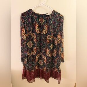 LOFT Multicolor Floral Dress